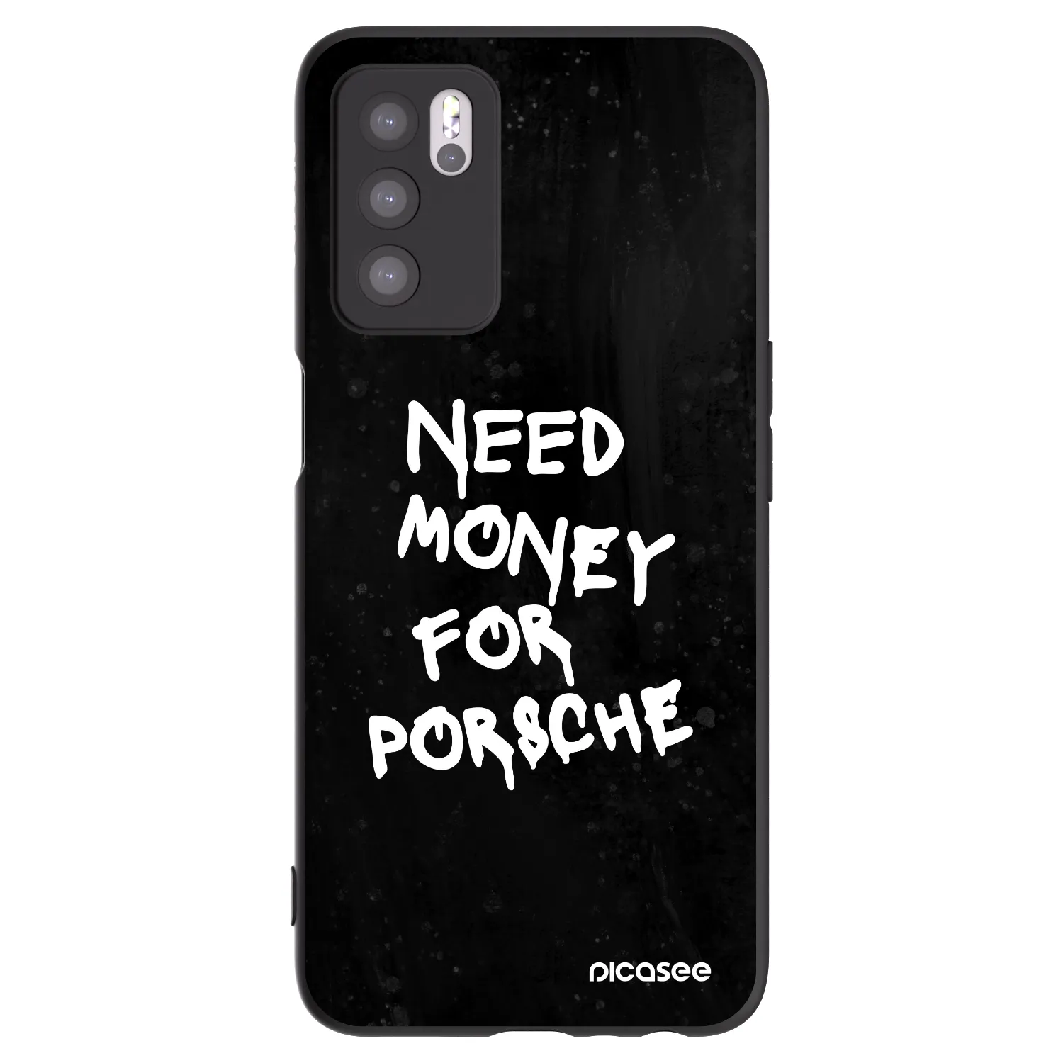 Picasee husă neagră din silicon pentru OPPO A16s - Black Dollar