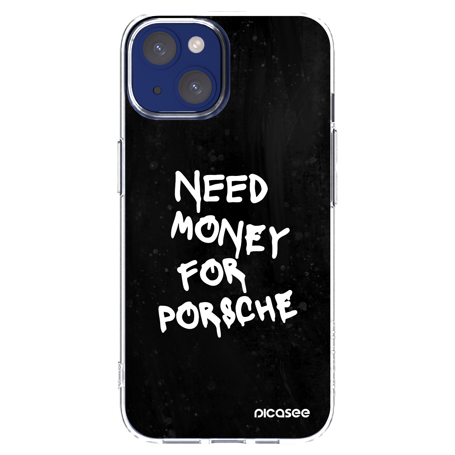 Picasee husă transparentă din silicon pentru Apple iPhone 14 - Black Dollar