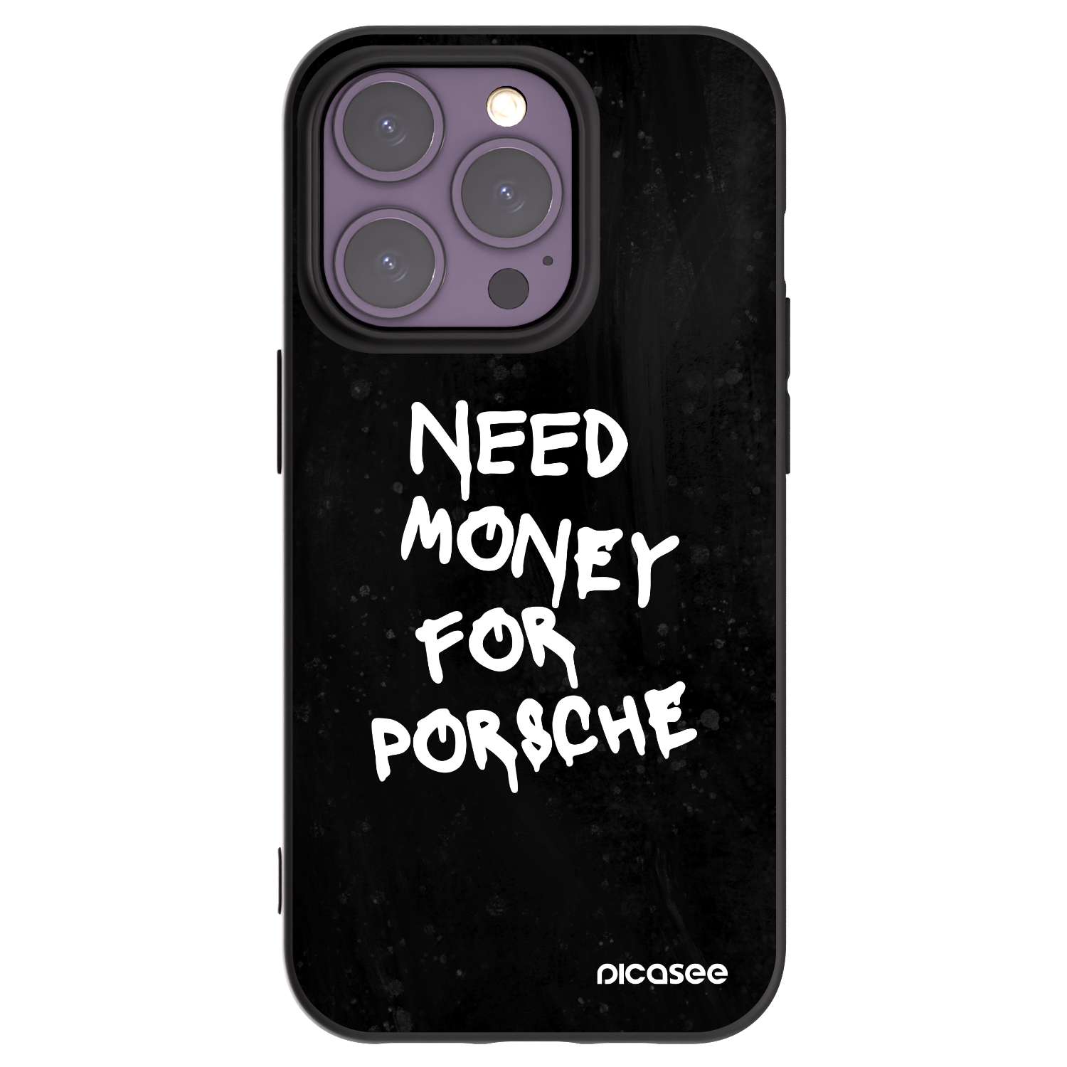 Picasee husă neagră din silicon pentru Apple iPhone 14 Pro - Black Dollar