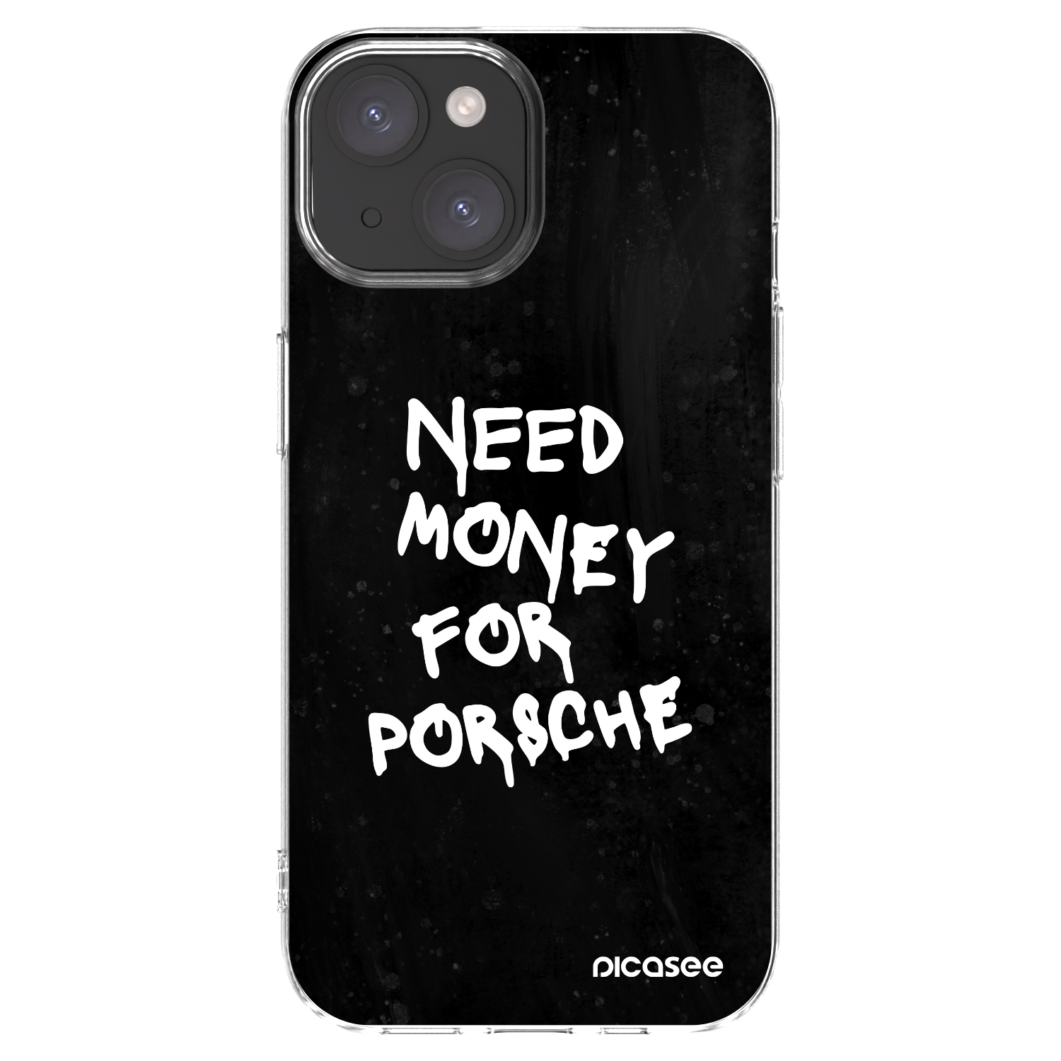 Picasee husă transparentă din silicon pentru Apple iPhone 15 - Black Dollar