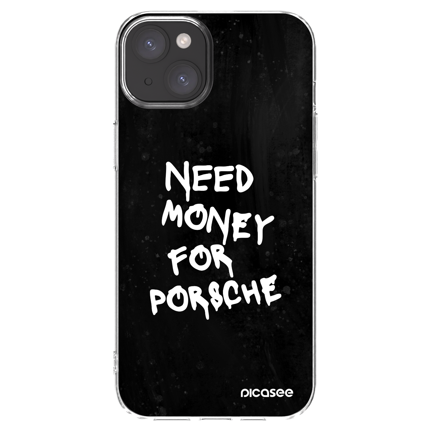 Picasee husă transparentă din silicon pentru Apple iPhone 15 Plus - Black Dollar
