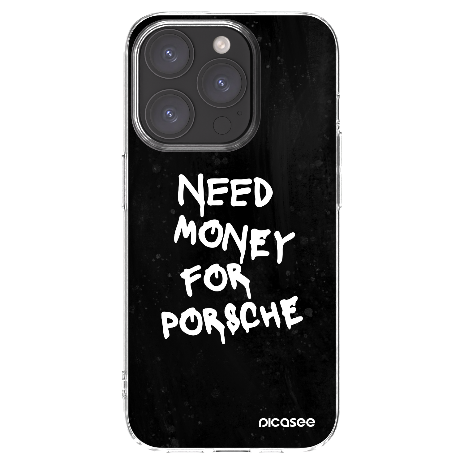 Picasee husă transparentă din silicon pentru Apple iPhone 15 Pro - Black Dollar