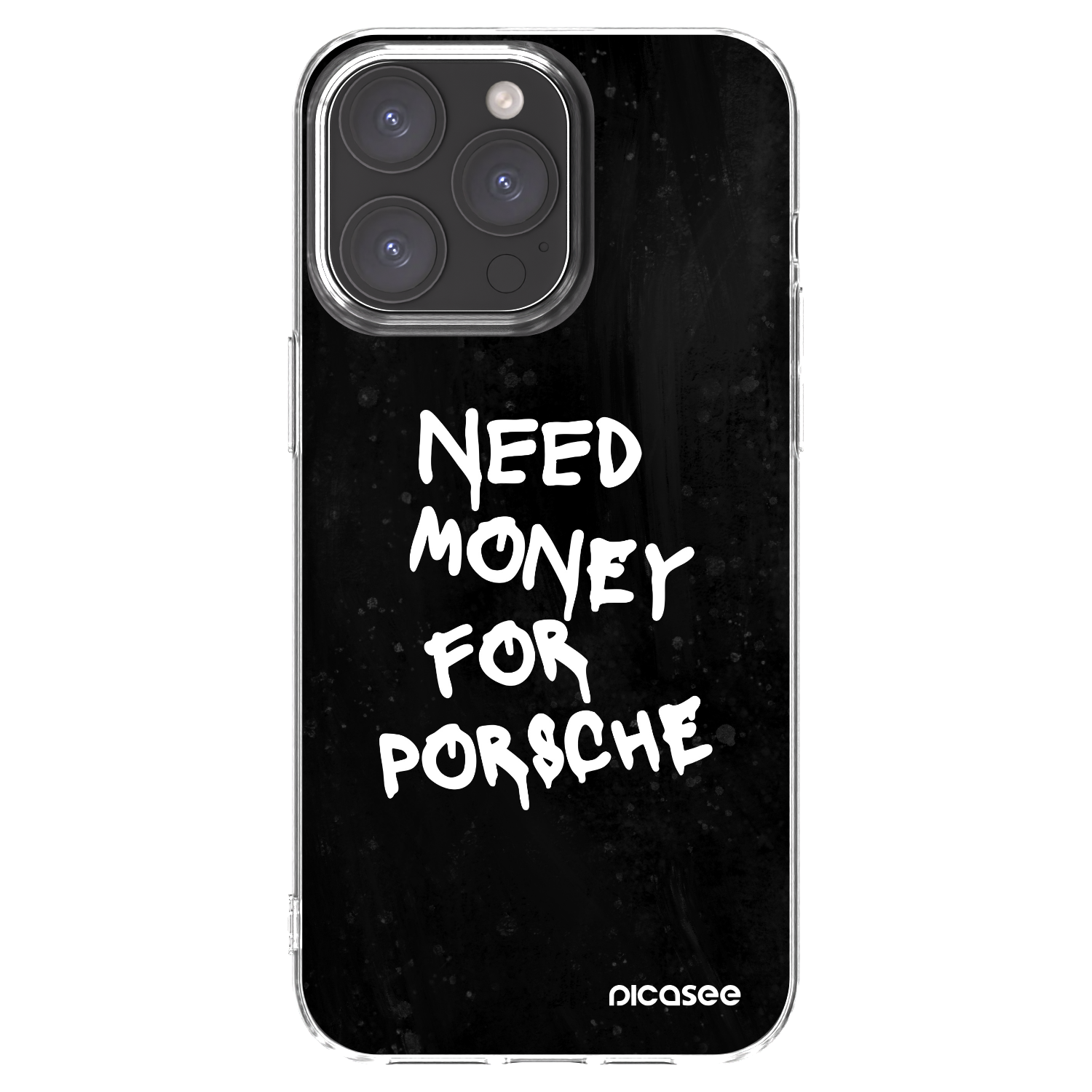 Picasee husă transparentă din silicon pentru Apple iPhone 15 Pro Max - Black Dollar
