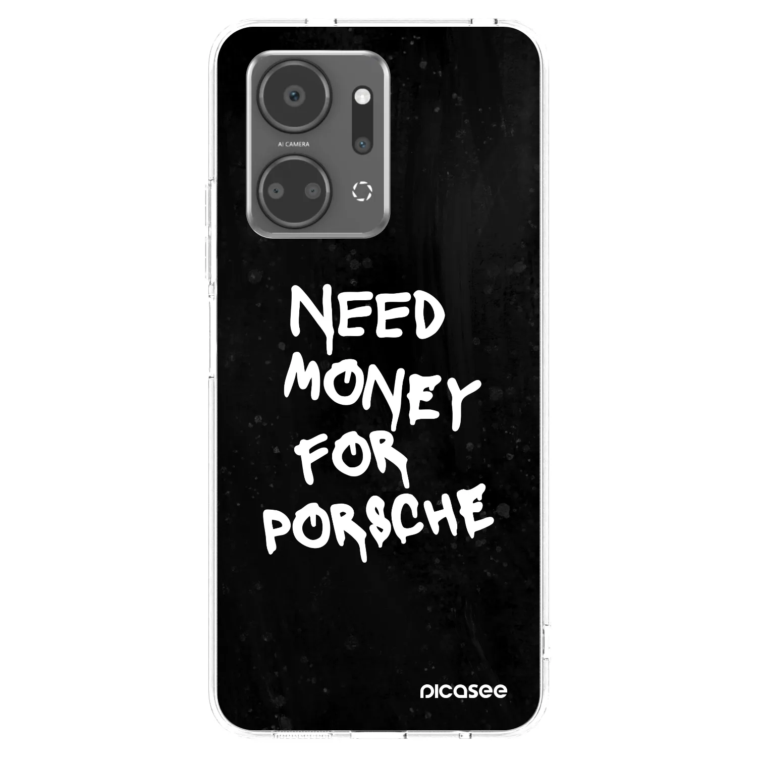 Picasee husă transparentă din silicon pentru Honor X7a - Black Dollar