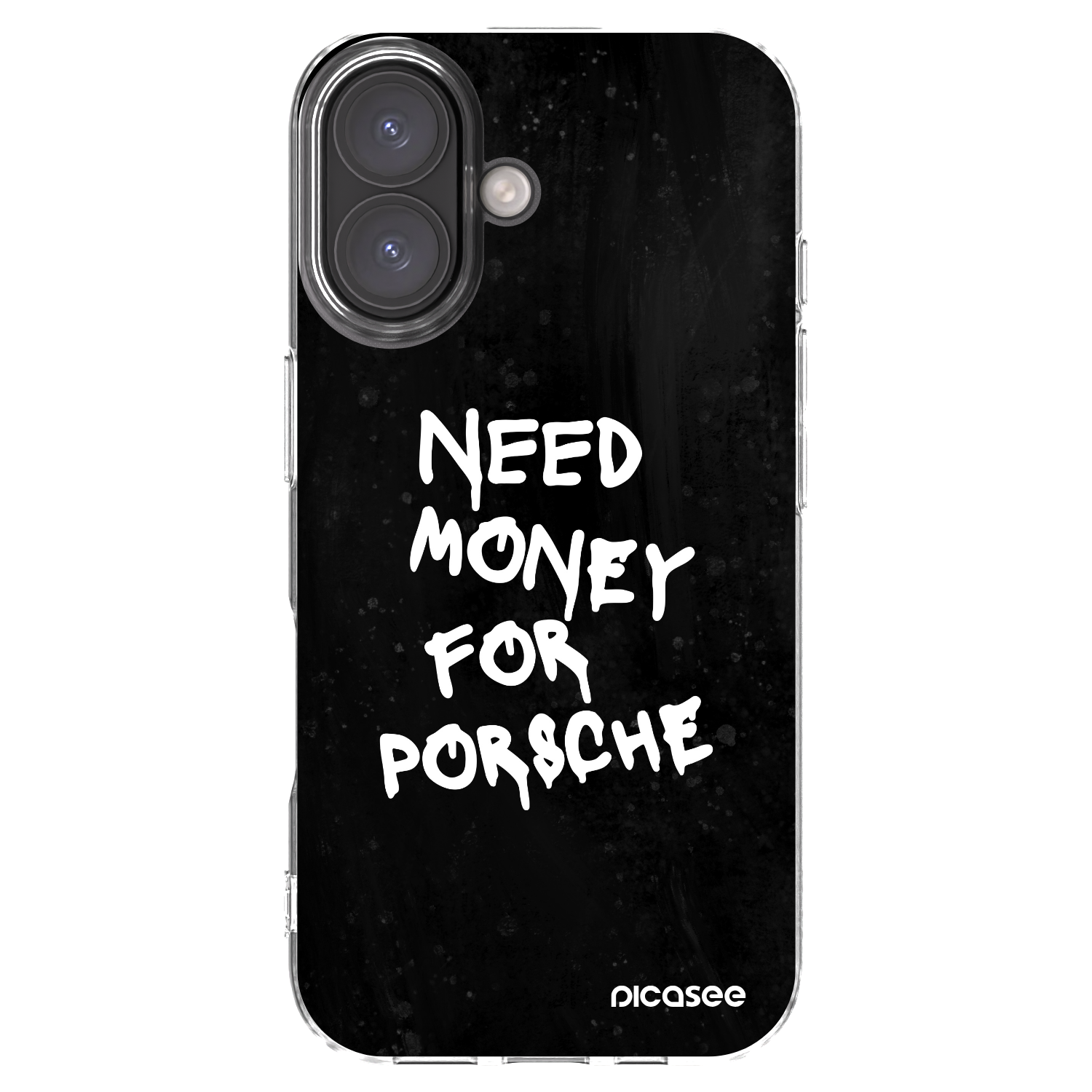 Picasee husă transparentă din silicon pentru Apple iPhone 16 - Black Dollar