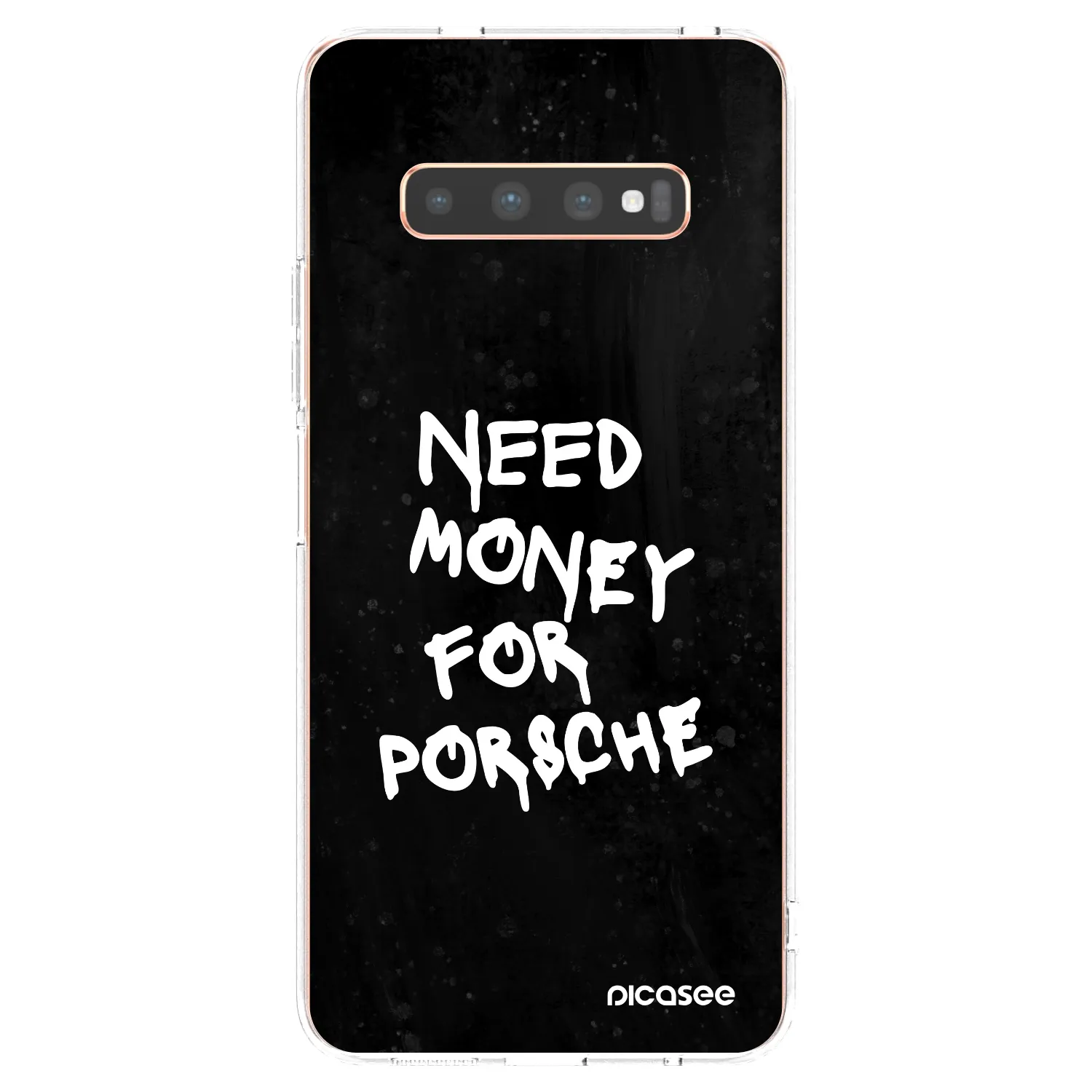 Picasee husă transparentă din silicon pentru Samsung Galaxy S10 Plus G975 - Black Dollar