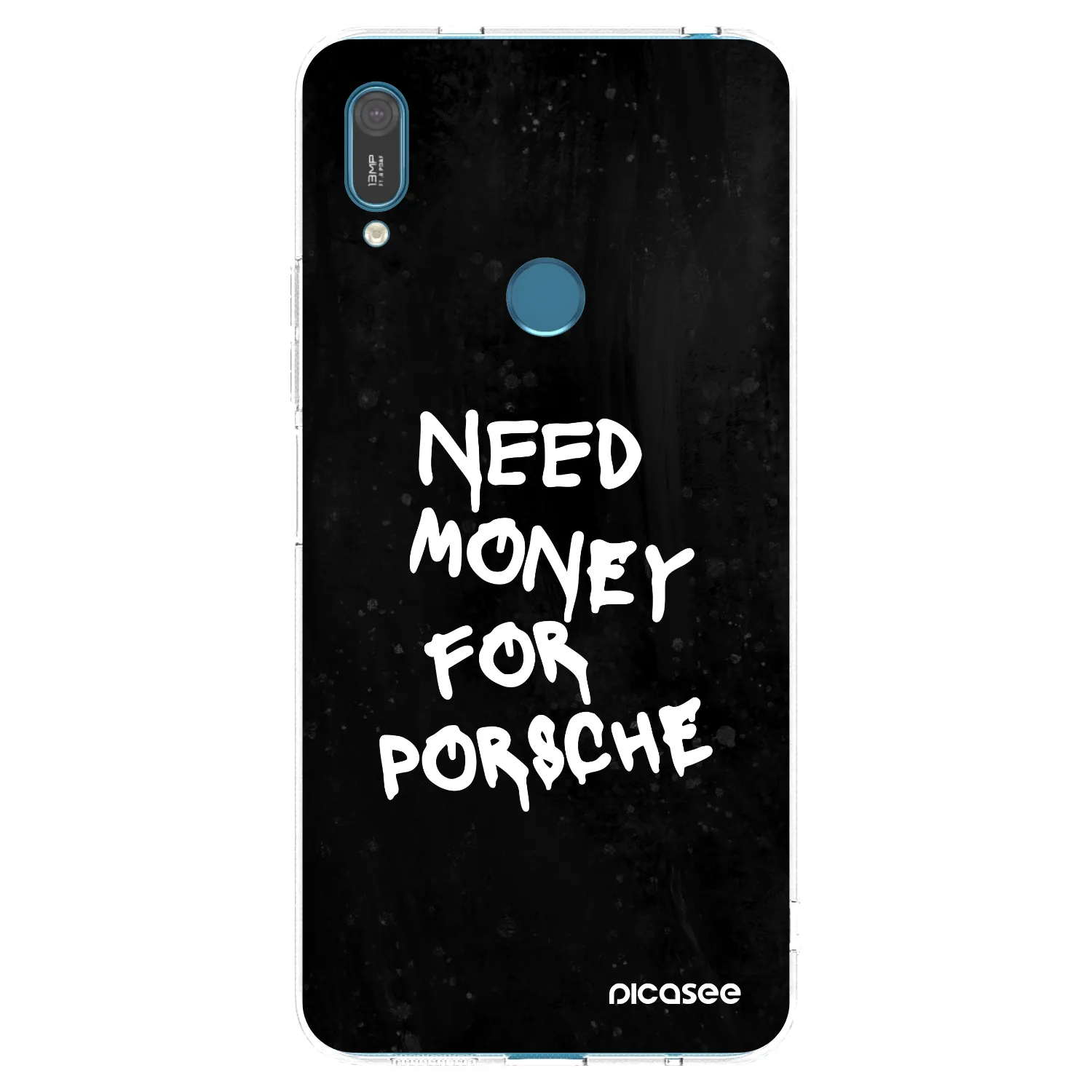 Picasee husă transparentă din silicon pentru Huawei Y7 2019 - Black Dollar