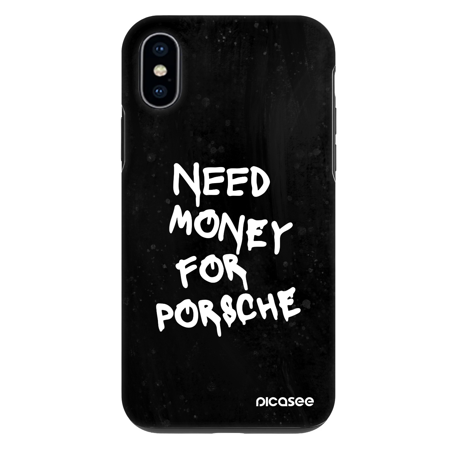 Picasee Fashion Case pentru Apple iPhone X/XS - Black Dollar