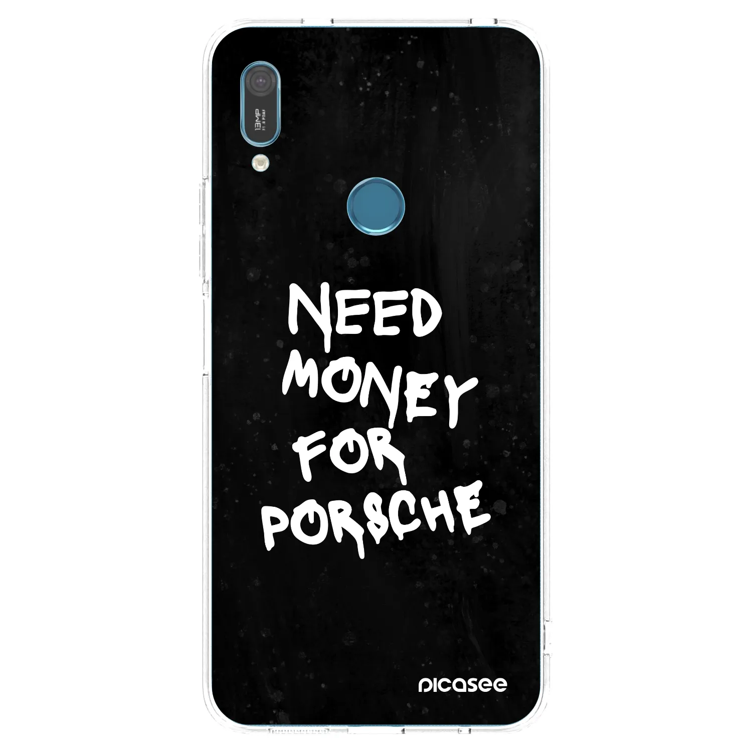 Picasee husă transparentă din silicon pentru Huawei Y6 2019 - Black Dollar
