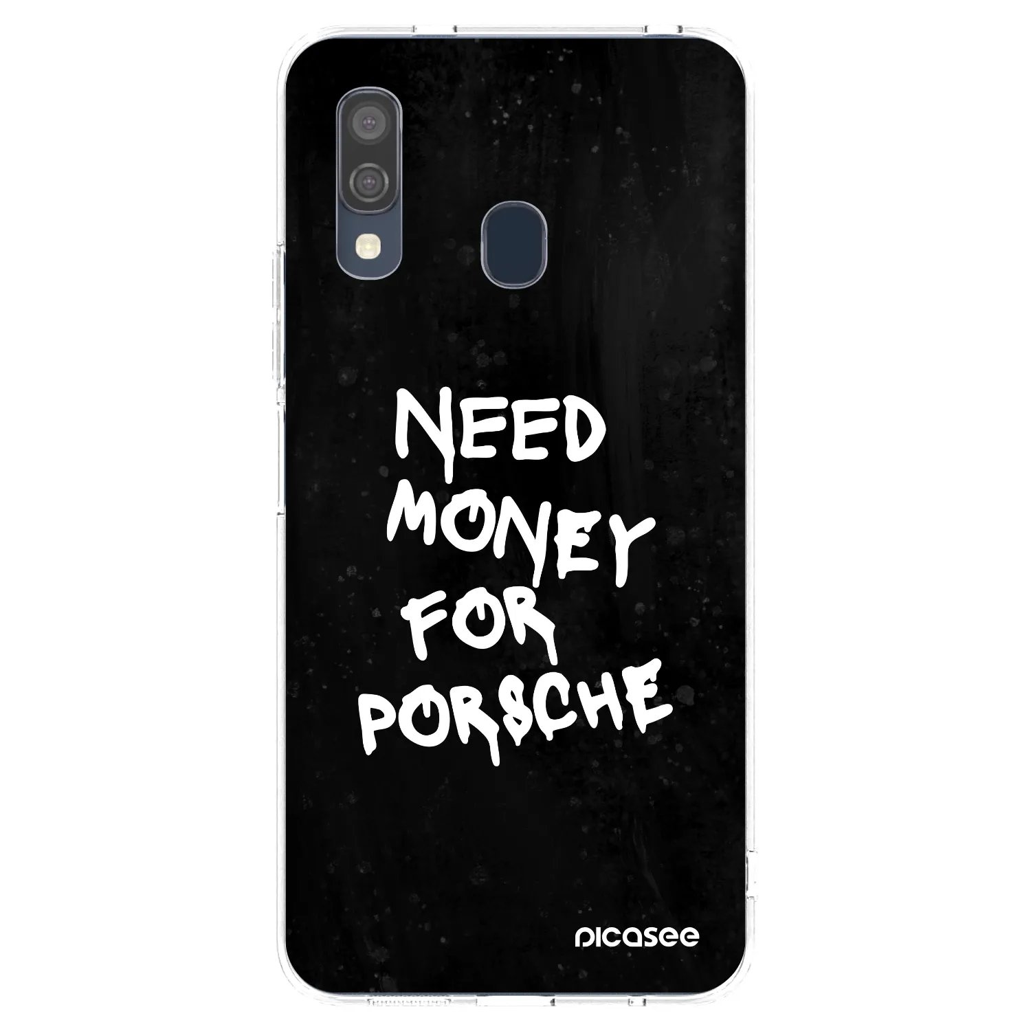 Picasee husă transparentă din silicon pentru Samsung Galaxy A40 A405F - Black Dollar