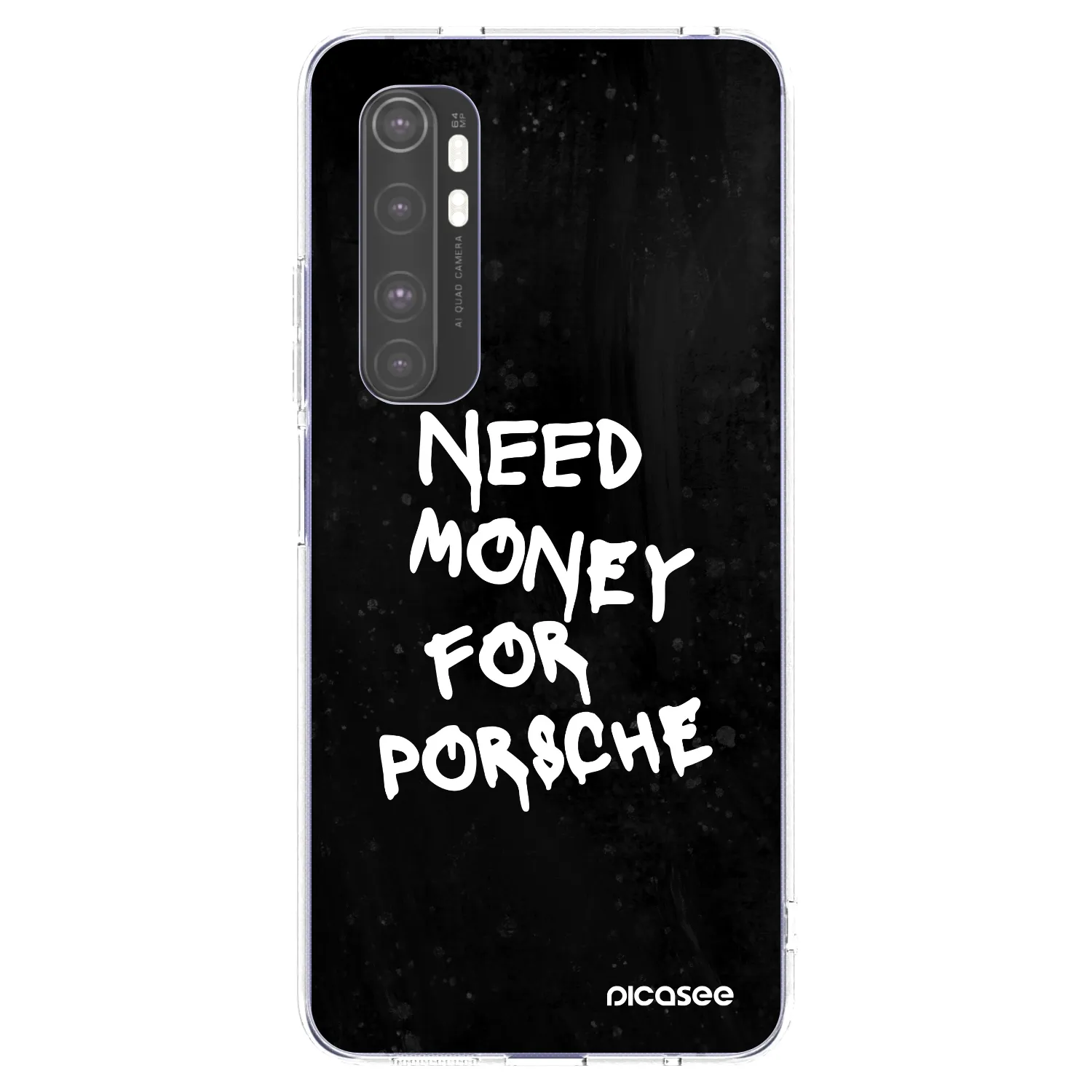 Picasee husă transparentă din silicon pentru Xiaomi Mi Note 10 Lite - Black Dollar