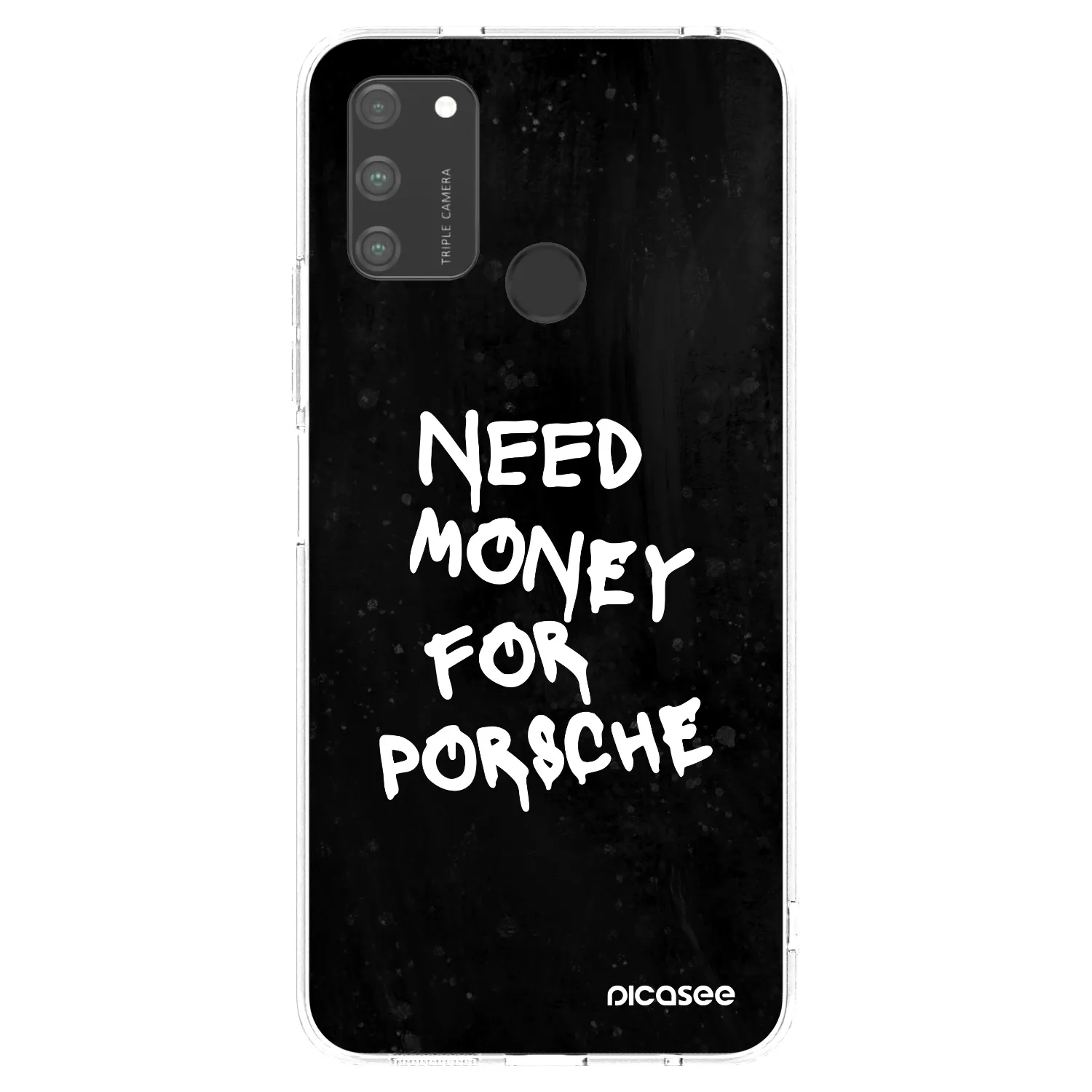 Picasee husă transparentă din silicon pentru Honor 9A - Black Dollar