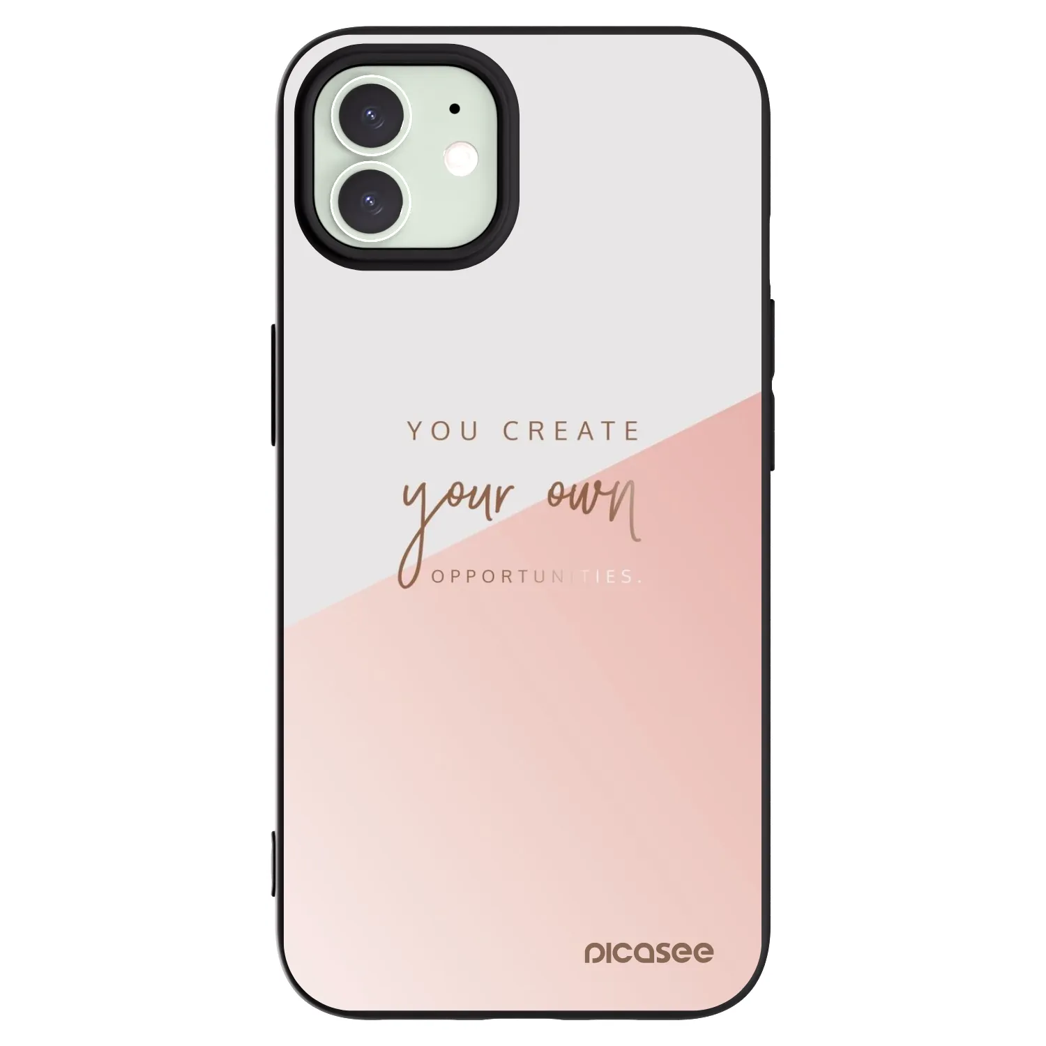 Picasee husă neagră din silicon pentru Apple iPhone 12 - You create your own opportunities