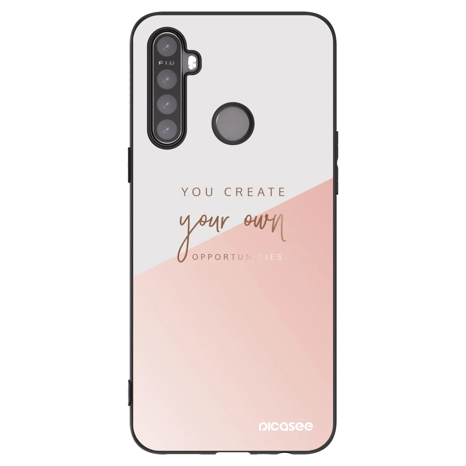 Picasee husă neagră din silicon pentru Realme 5 - You create your own opportunities