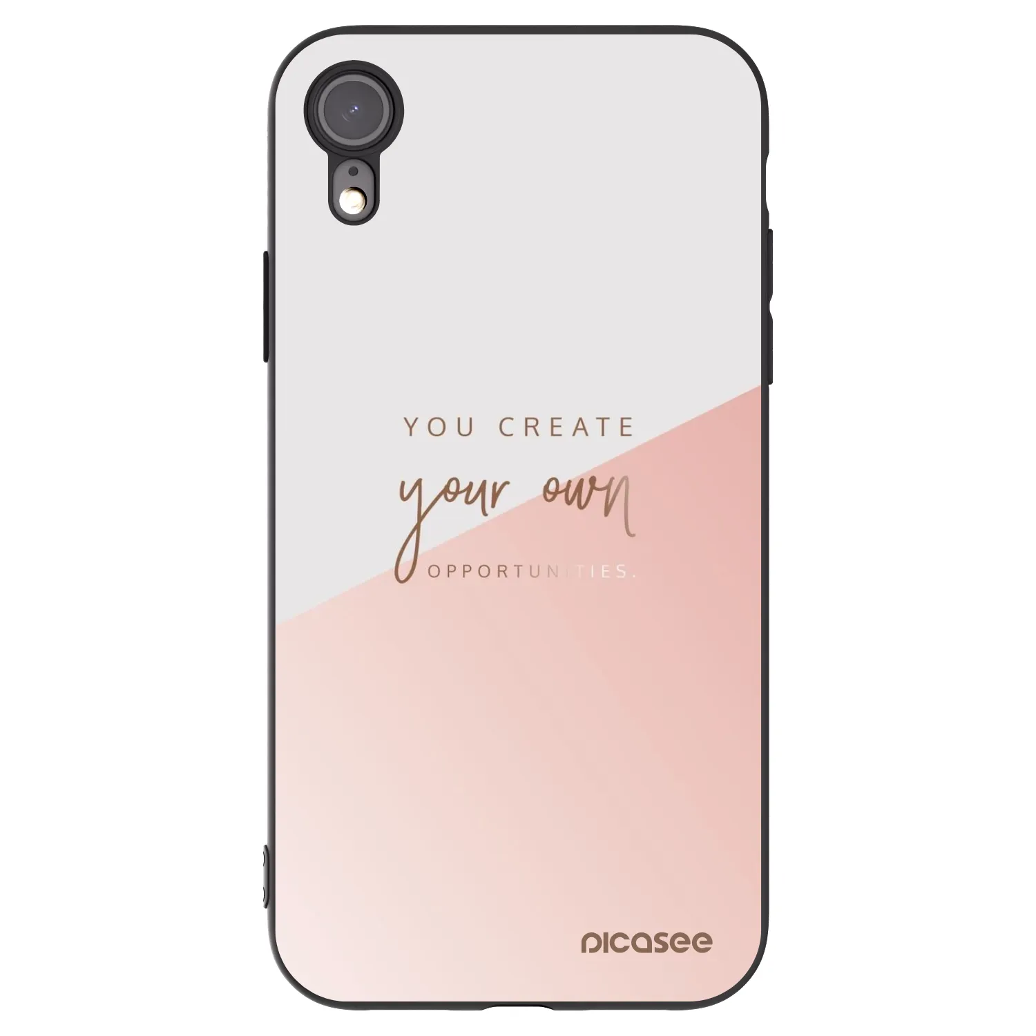 Picasee husă neagră din silicon pentru Apple iPhone XR - You create your own opportunities