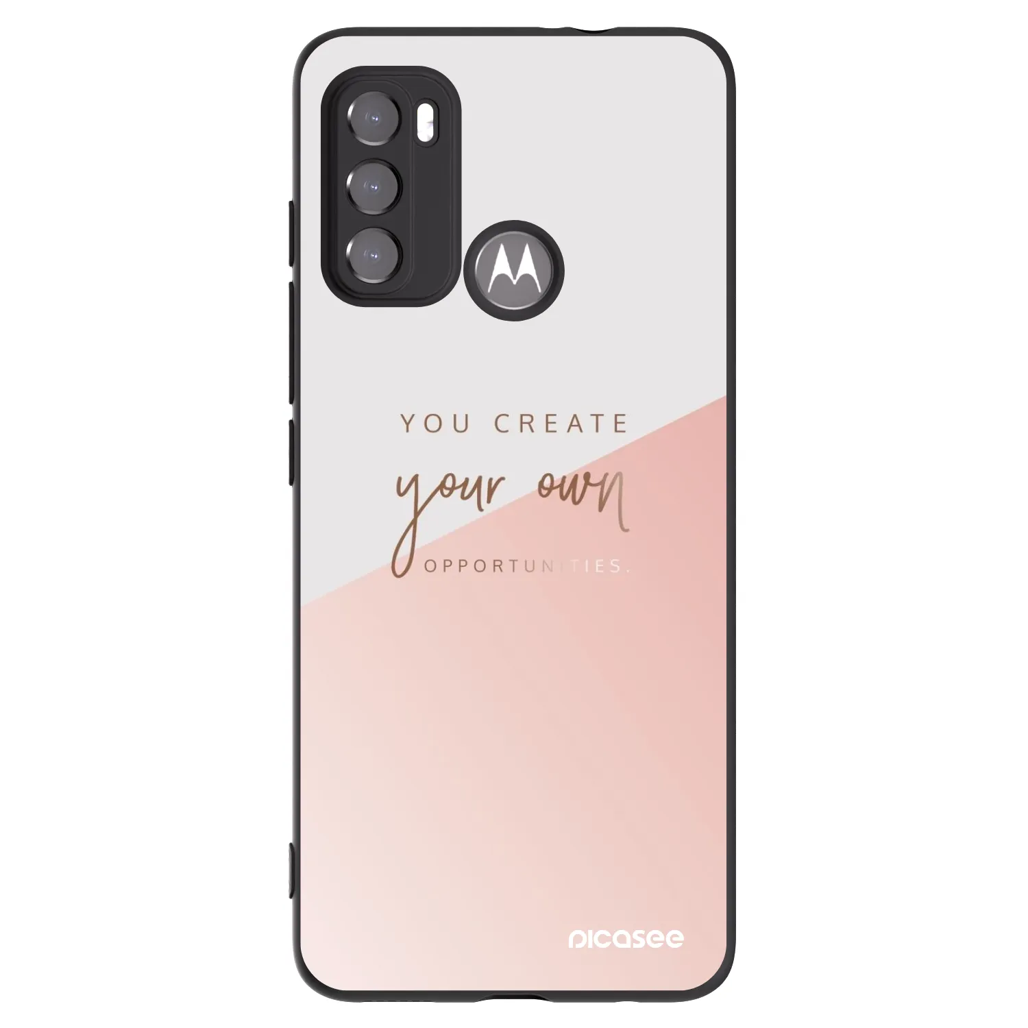 Picasee husă neagră din silicon pentru Motorola Moto G60 - You create your own opportunities