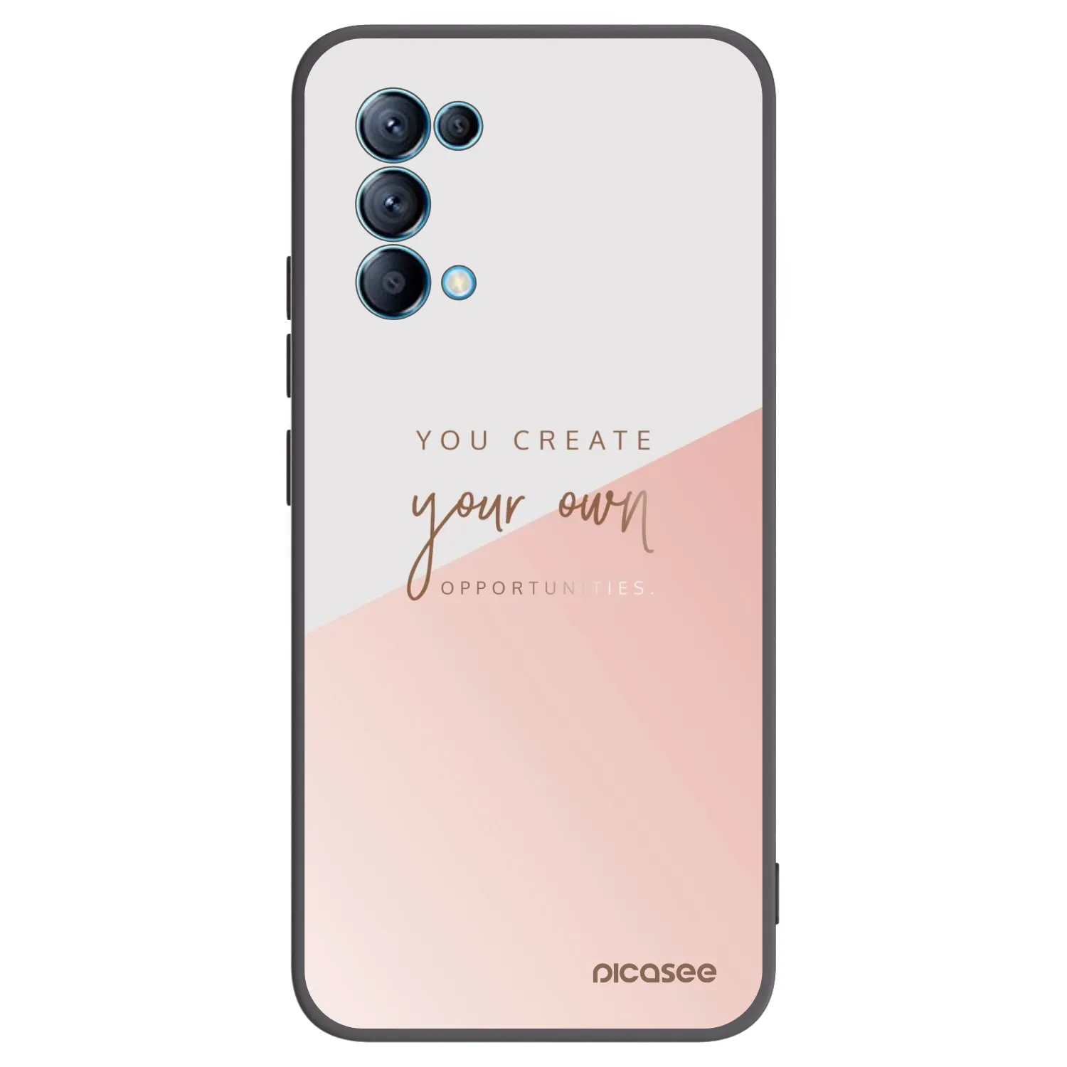 Picasee husă neagră din silicon pentru OPPO Reno 5 5G - You create your own opportunities