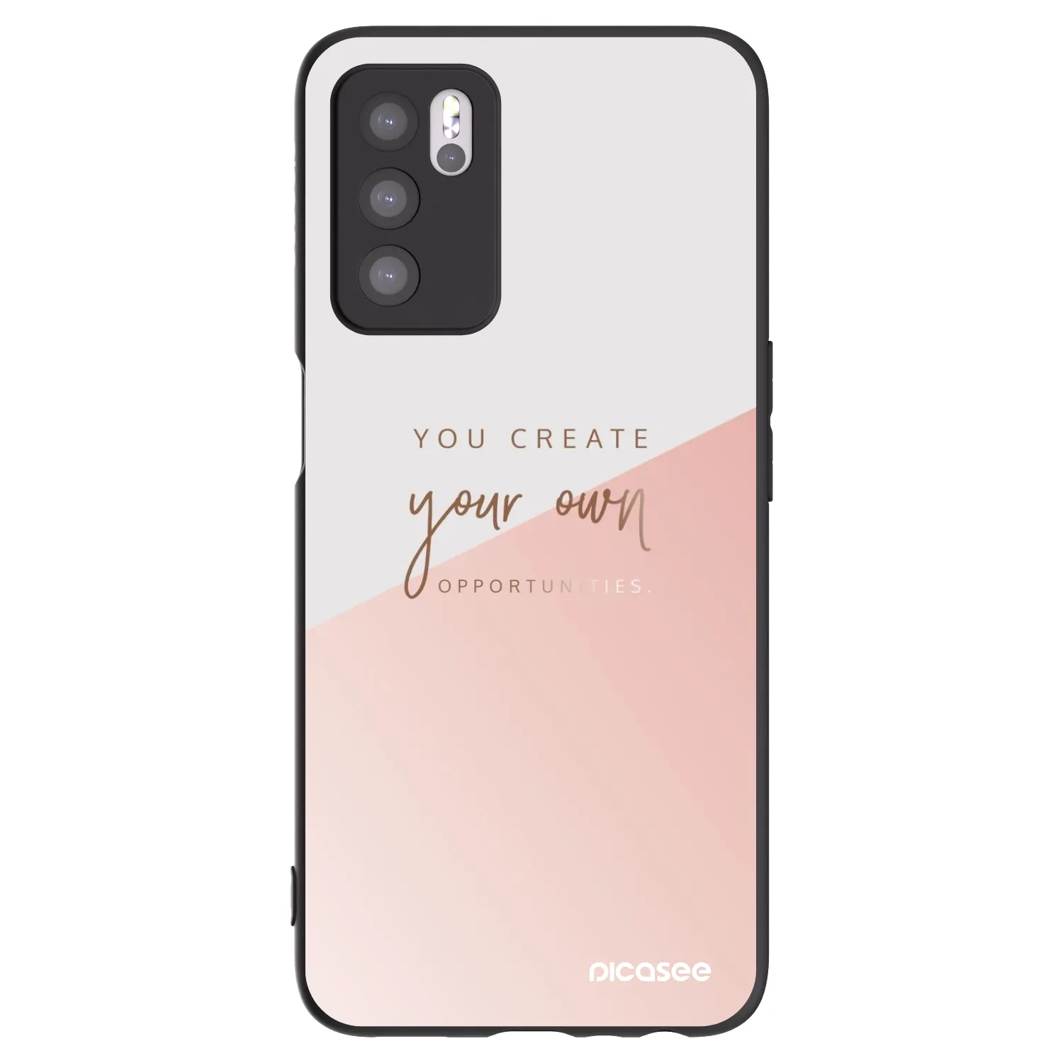 Picasee husă neagră din silicon pentru OPPO A16s - You create your own opportunities