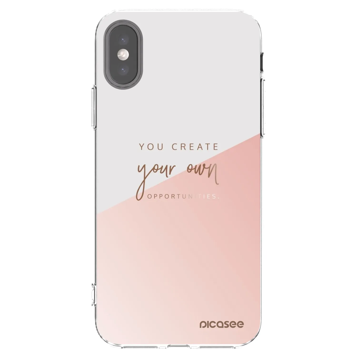 Picasee husă transparentă din silicon pentru Apple iPhone X/XS - You create your own opportunities