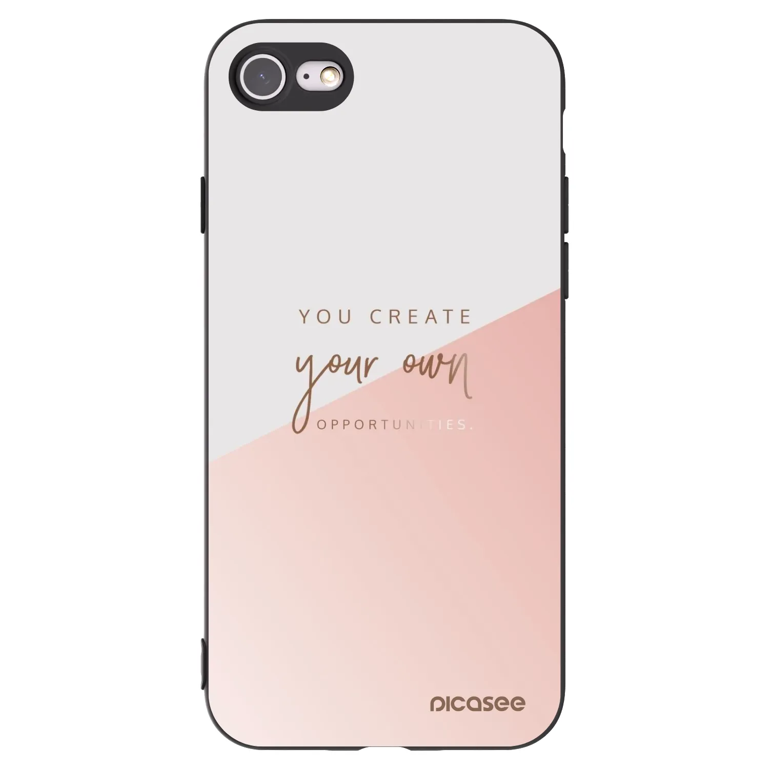 Picasee husă neagră din silicon pentru Apple iPhone 8 - You create your own opportunities