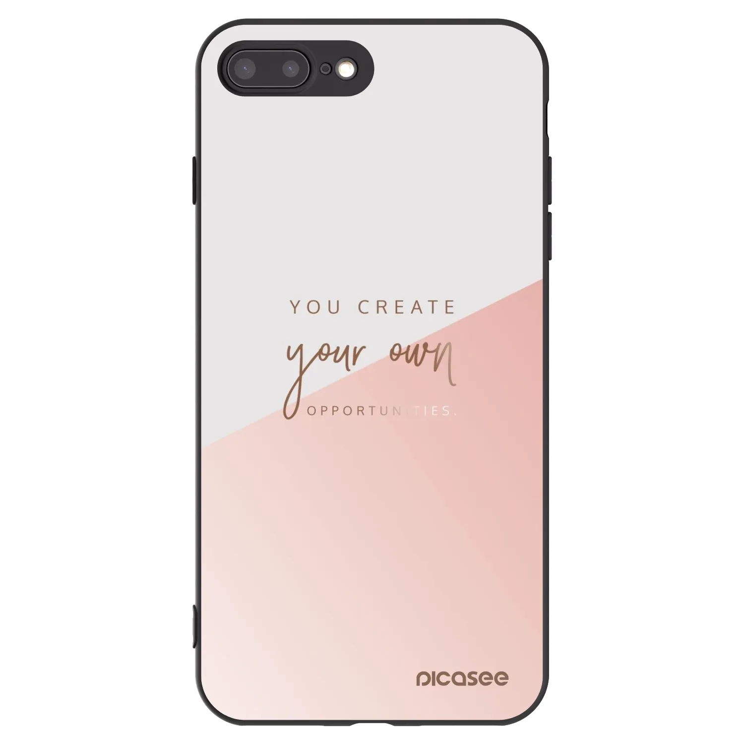 Picasee husă neagră din silicon pentru Apple iPhone 7 Plus - You create your own opportunities