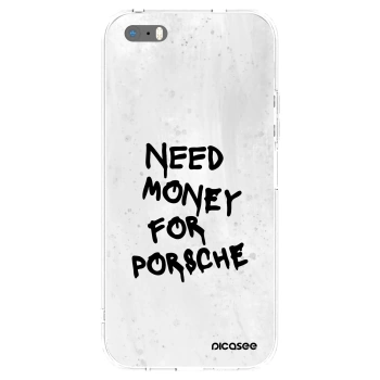 Picasee husă transparentă din silicon pentru Apple iPhone 5/5S/SE - White Dollar