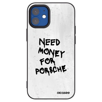 Picasee husă neagră din silicon pentru Apple iPhone 12 mini - White Dollar