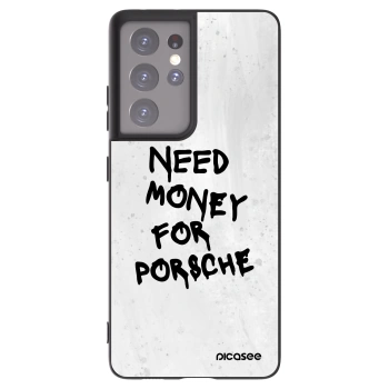 Picasee husă neagră din silicon pentru Samsung Galaxy S21 Ultra 5G G998B - White Dollar