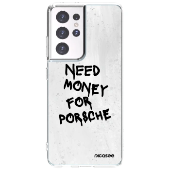 Picasee husă transparentă din silicon pentru Samsung Galaxy S21 Ultra 5G G998B - White Dollar