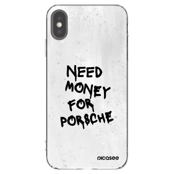 Picasee husă transparentă din silicon pentru Apple iPhone XS Max - White Dollar