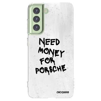 Picasee husă transparentă din silicon pentru Samsung Galaxy S21 FE 5G - White Dollar