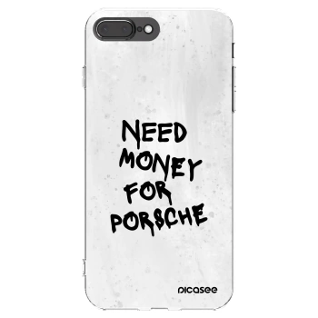 Picasee husă transparentă din silicon pentru Apple iPhone 7 Plus - White Dollar