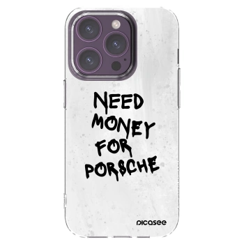 Picasee husă transparentă din silicon pentru Apple iPhone 14 Pro - White Dollar