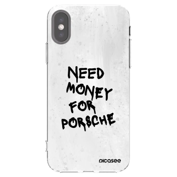 Picasee husă transparentă din silicon pentru Apple iPhone X/XS - White Dollar