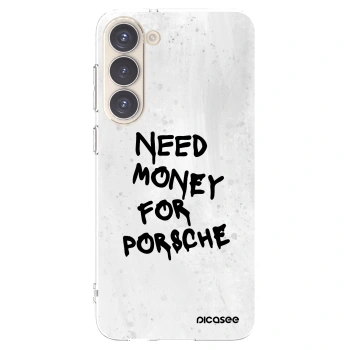 Picasee husă transparentă din silicon pentru Samsung Galaxy S23+ 5G - White Dollar