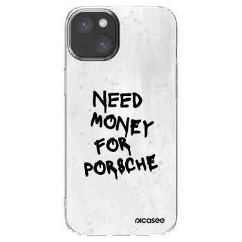 Picasee husă transparentă din silicon pentru Apple iPhone 15 Plus - White Dollar