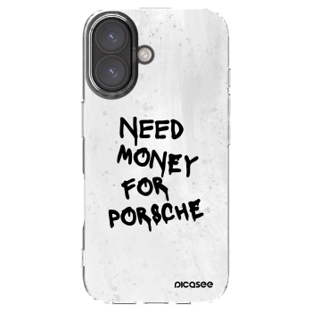 Picasee husă transparentă din silicon pentru Apple iPhone 16 - White Dollar