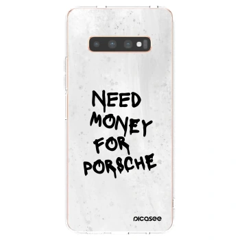 Picasee husă transparentă din silicon pentru Samsung Galaxy S10 Plus G975 - White Dollar