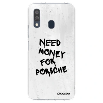 Picasee husă transparentă din silicon pentru Samsung Galaxy A40 A405F - White Dollar