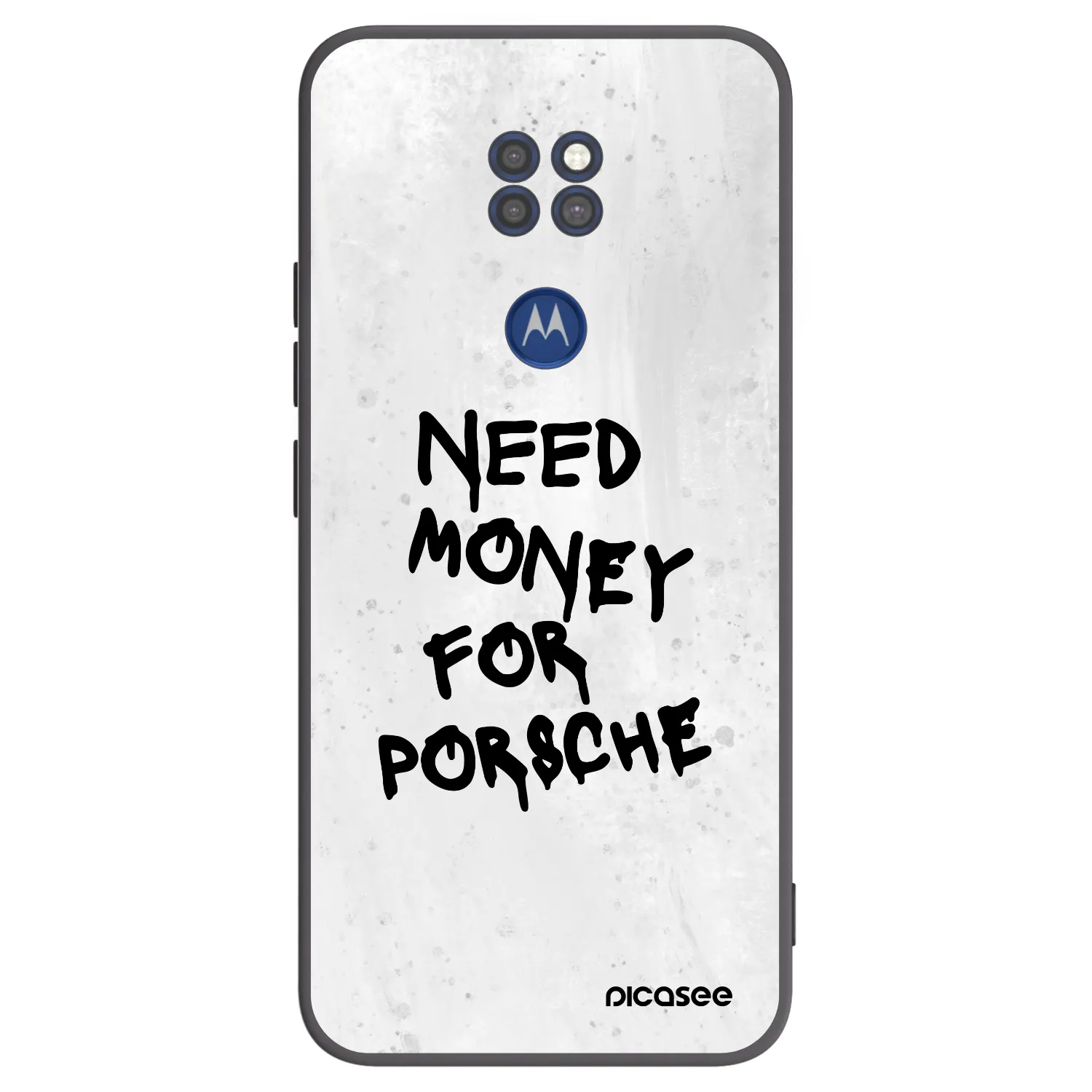 Picasee husă neagră din silicon pentru Motorola Moto G9 Play - White Dollar