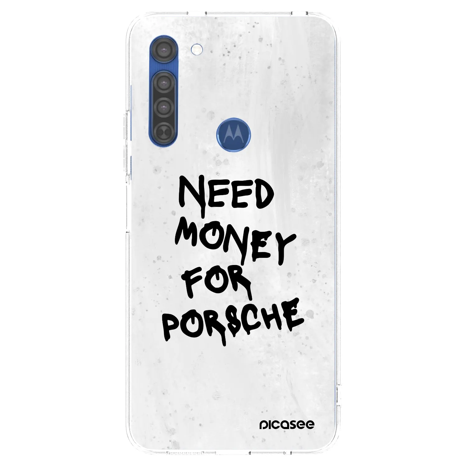 Picasee husă transparentă din silicon pentru Motorola Moto G8 - White Dollar