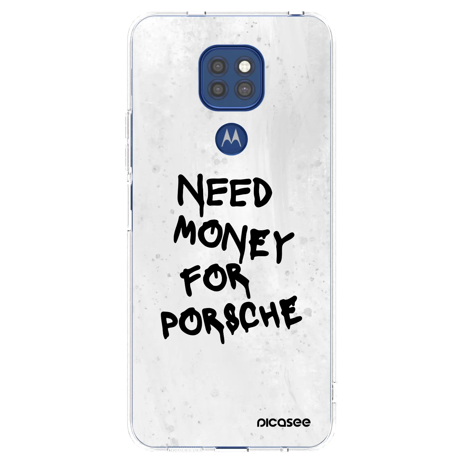 Picasee husă transparentă din silicon pentru Motorola Moto G9 Play - White Dollar