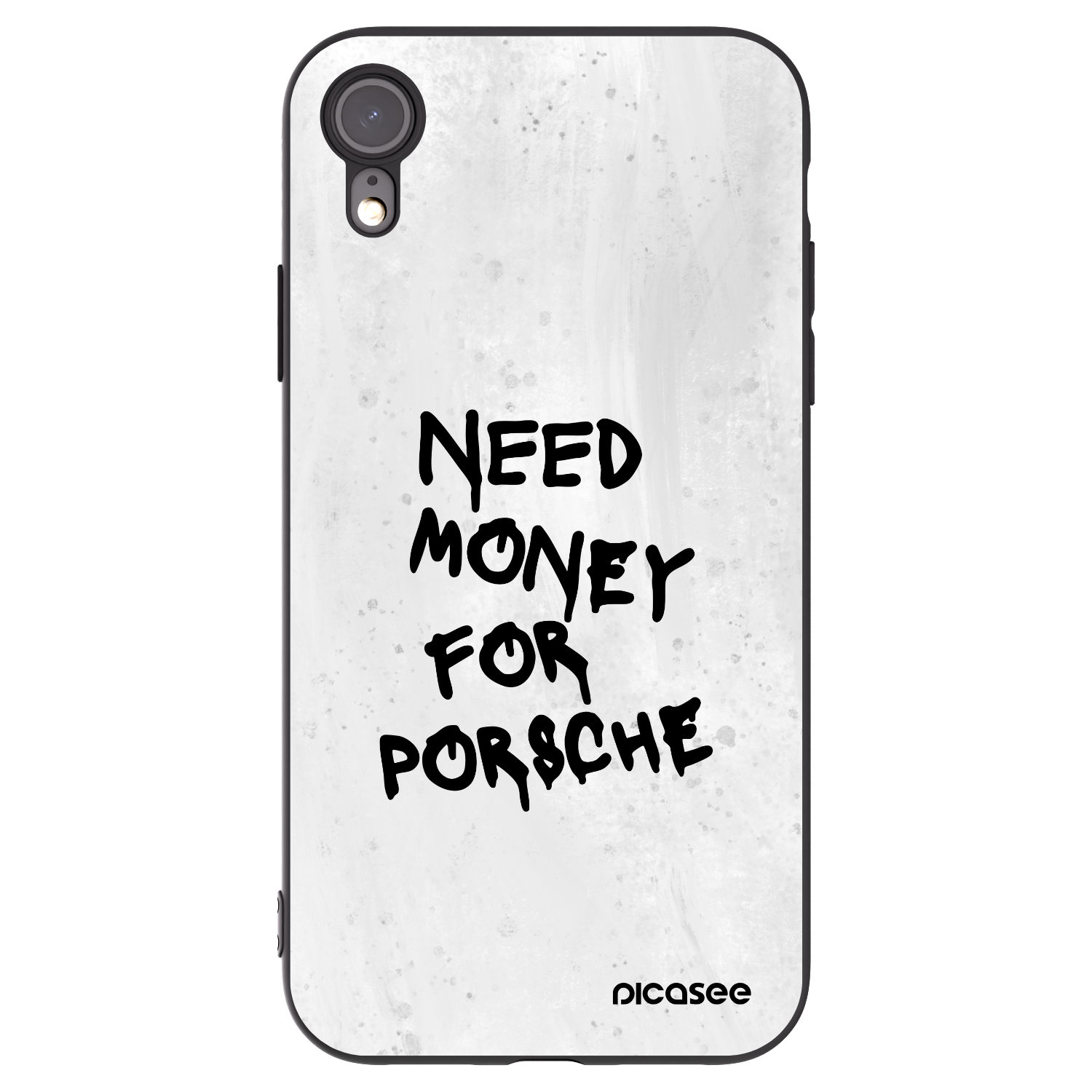 Picasee husă neagră din silicon pentru Apple iPhone XR - White Dollar