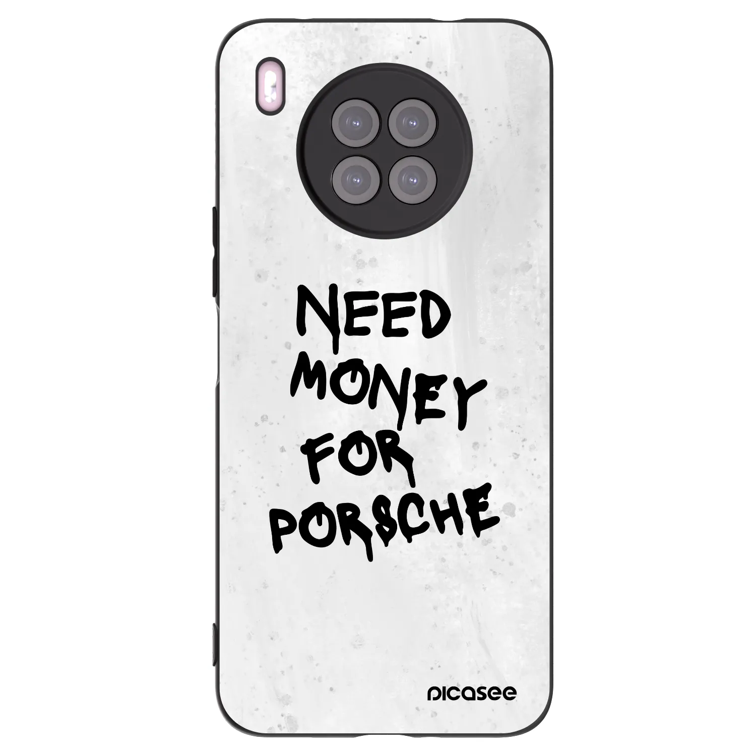Picasee husă neagră din silicon pentru Huawei Nova 8i - White Dollar
