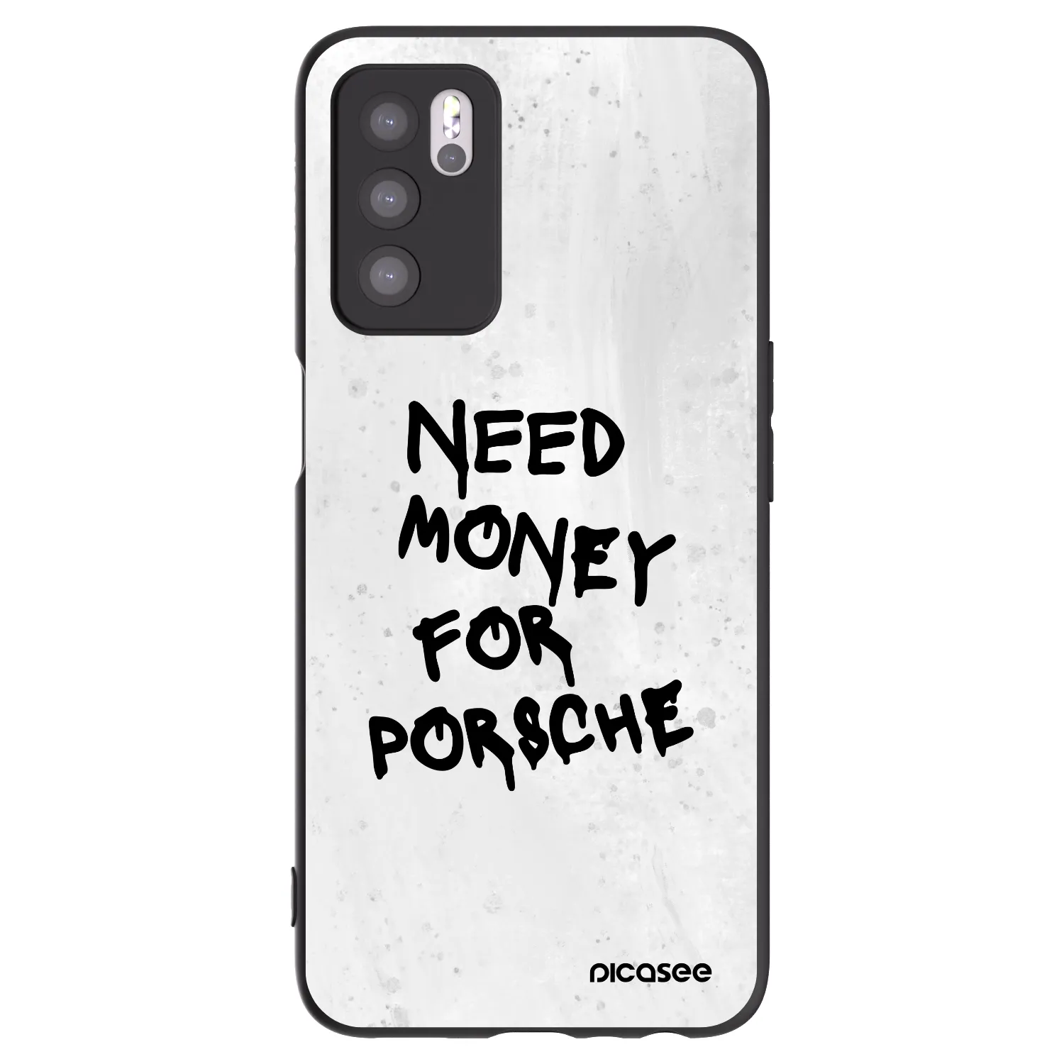 Picasee husă neagră din silicon pentru OPPO A16s - White Dollar