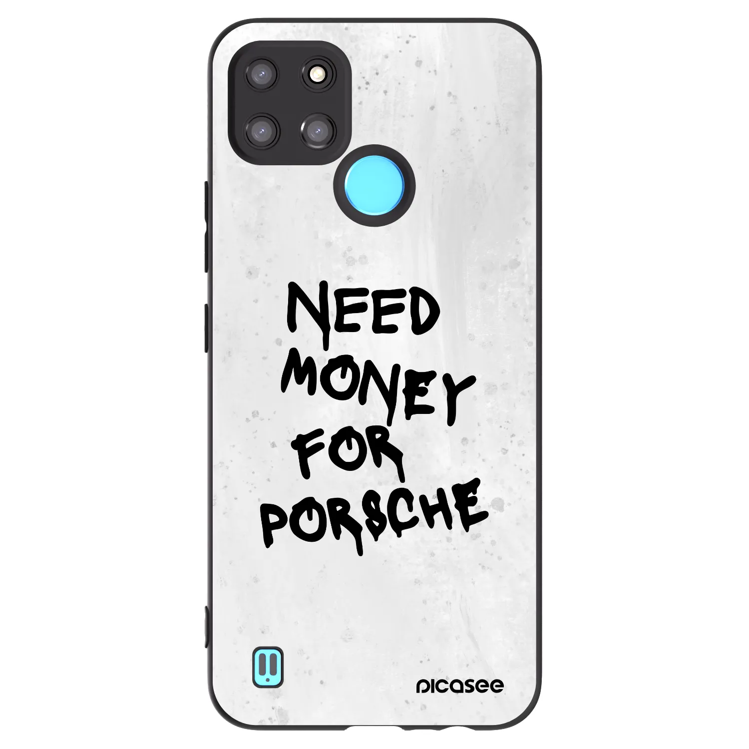 Picasee husă neagră din silicon pentru Realme C21Y - White Dollar