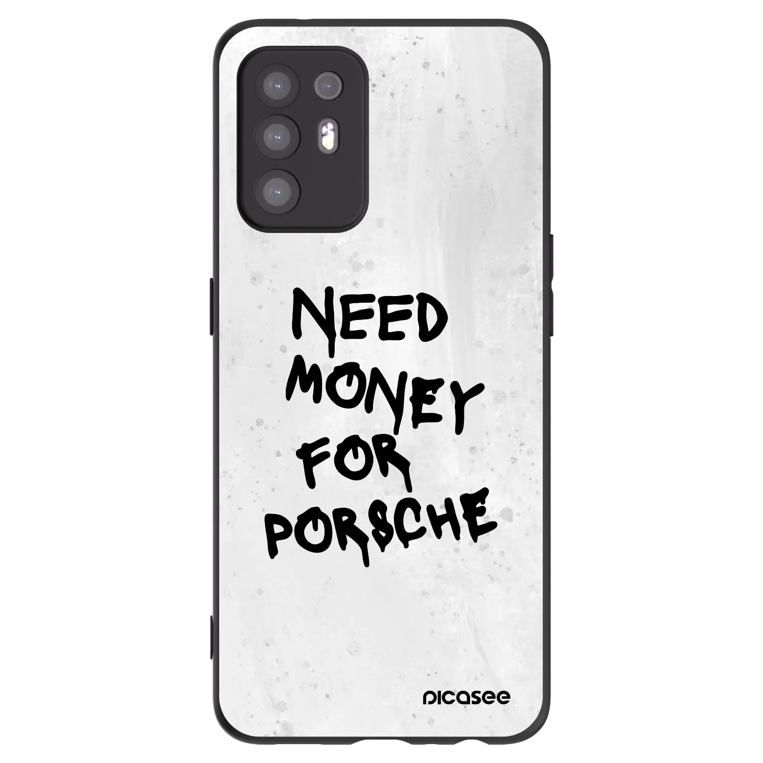 Picasee husă neagră din silicon pentru OPPO A94 5G - White Dollar
