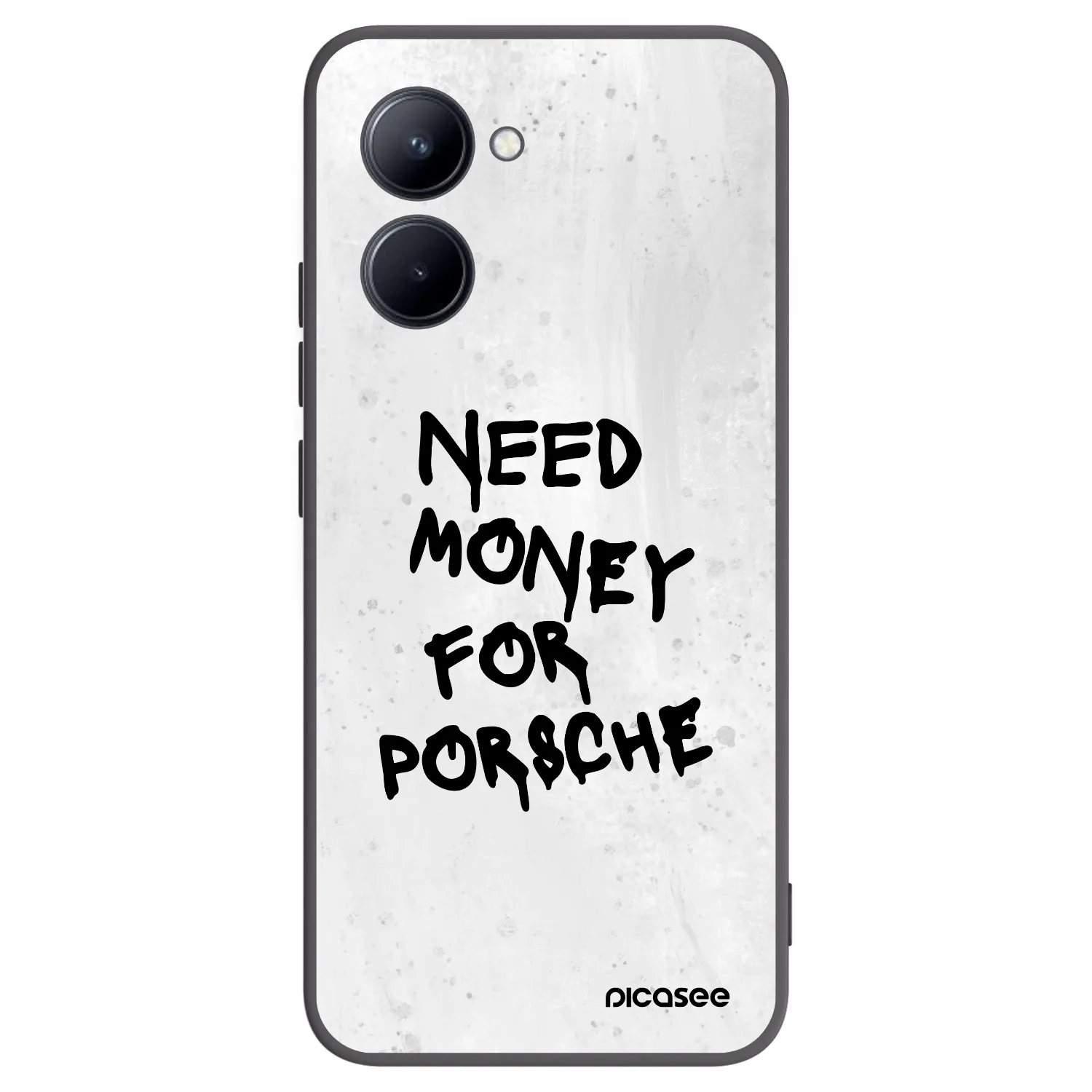 Picasee husă neagră din silicon pentru Realme C33 (2023) - White Dollar