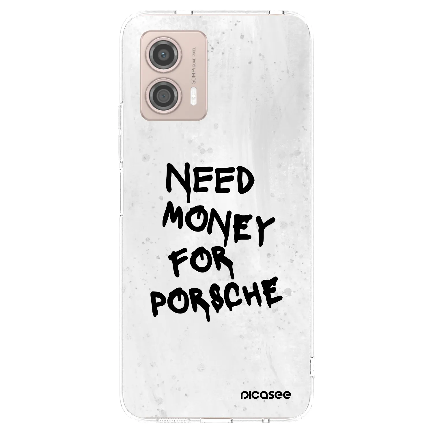 Picasee husă transparentă din silicon pentru Motorola Moto G53 5G - White Dollar