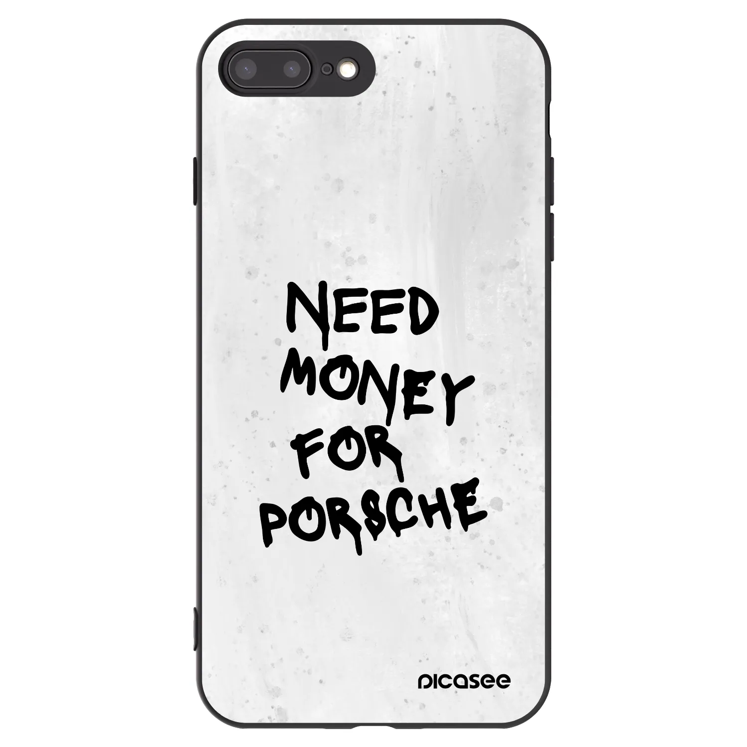 Picasee husă neagră din silicon pentru Apple iPhone 7 Plus - White Dollar